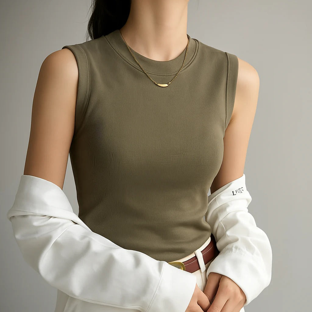 Débardeur Ajusté Femme Confort Tissu Léger 2