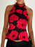 Débardeur Dos Nu Imprimé Femme Halter en Mélange Polyester Coton 12