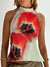 Débardeur Dos Nu Imprimé Femme Halter en Mélange Polyester Coton 8
