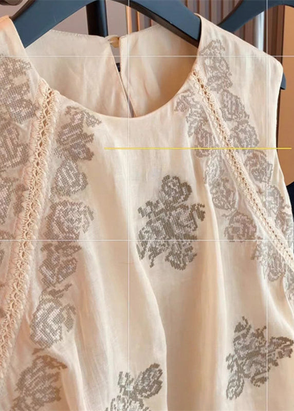 Débardeur Femme Imprimé Col Rond Sans Manches 3