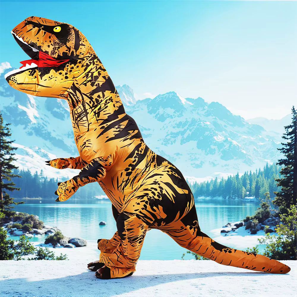 Déguisement Adulte Costume Gonflable Dinosaure Raptor Mascotte 0