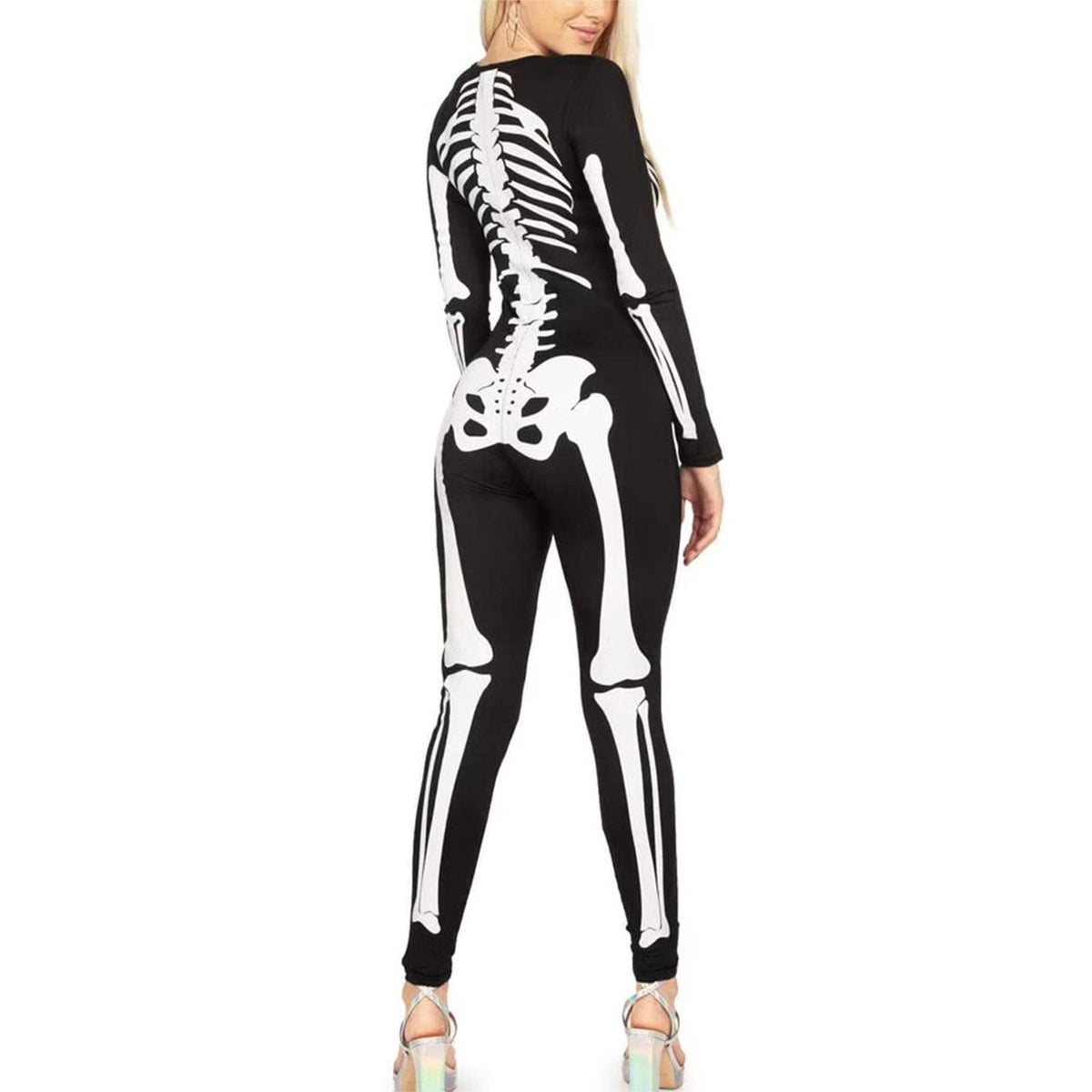 Déguisement d'Halloween Homme Squelette Imprimé Tissu Léger 2