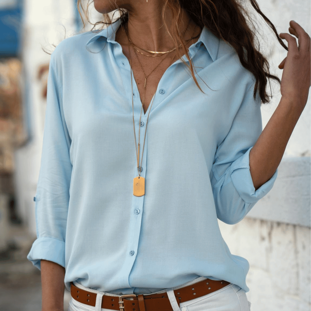 Variant image for Chemisier Femme Chic Élégant en Tissu Doux-36
