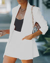 Variant image for Ensemble Blazer et Short Décontracté Femme Élégant Tissu Respirant-9