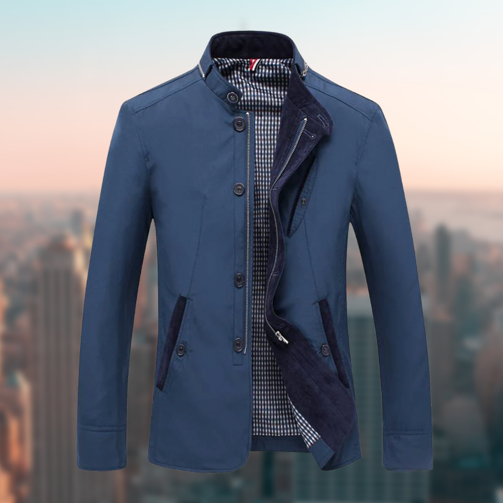 Variant image for Veste Homme Élégante Ajustée en Tissu Chaud-1