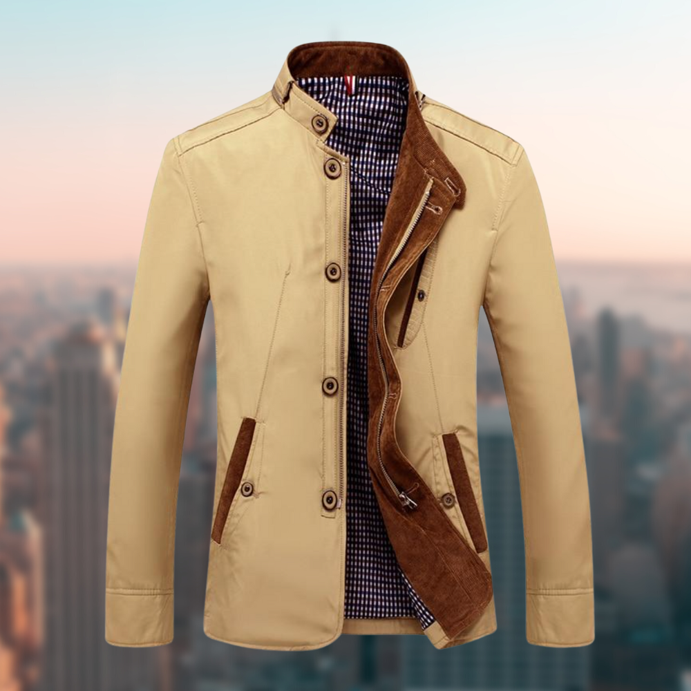Variant image for Veste Homme Élégante Ajustée en Tissu Chaud-8