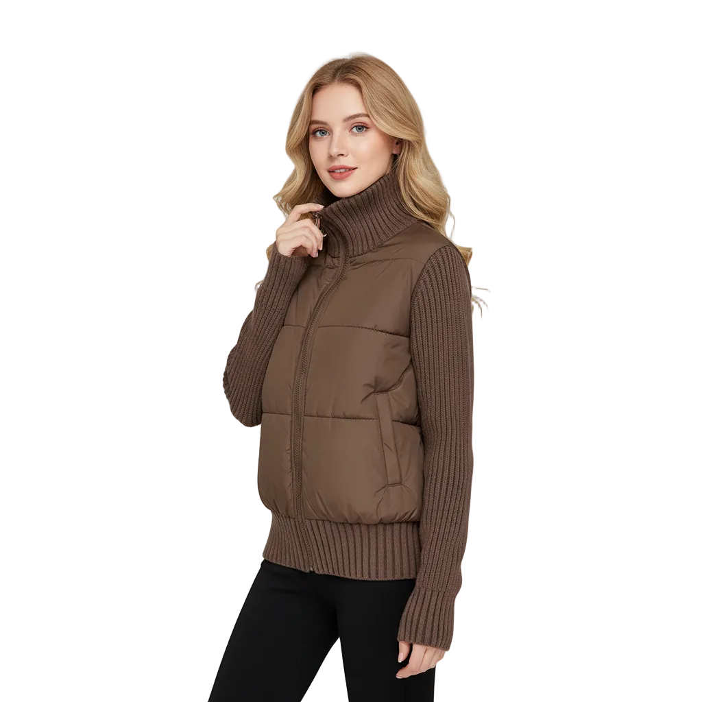 Doudoune Femme Col Montant Style Chic 0