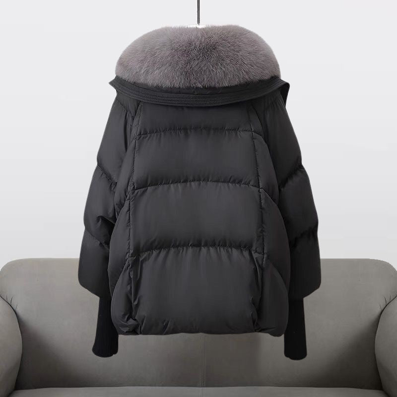 Doudoune Femme Matelassée Chic avec Col en Fourrure 3