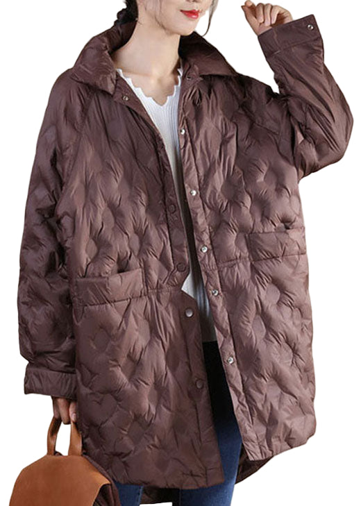 Doudoune Longue Hiver à Col Montant pour Femme 0