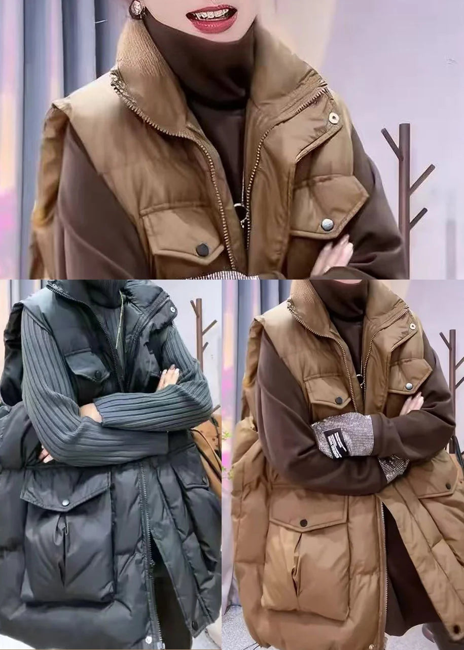 Doudoune sans manches oversize pour femme 4