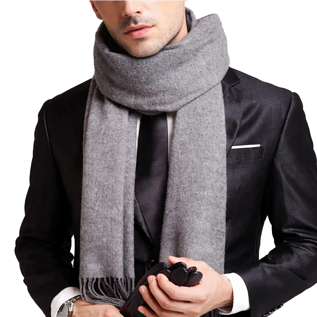 Écharpe Longue Unisexe avec Franges, Style Polyvalent pour Femme et Homme 0