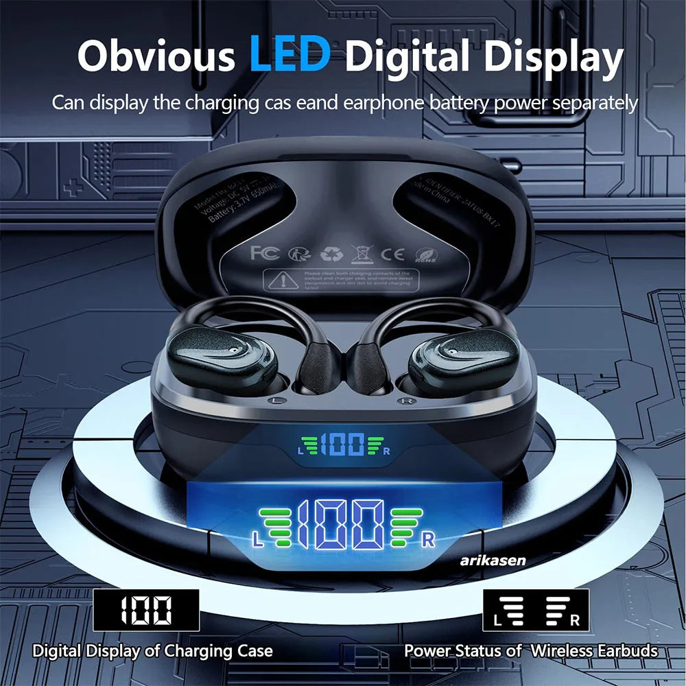 Écouteurs Sans Fil Bluetooth 5.3 Avec Micro Ergonomiques Pour Le Sport 1