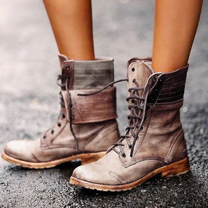 Variant image for Bottes en cuir élégantes pour femmes, style moderne-15