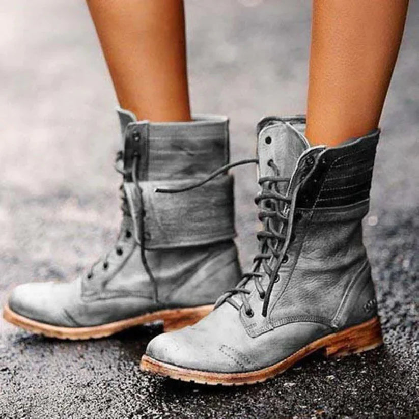 Variant image for Bottes en cuir élégantes pour femmes, style moderne-22