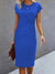 Variant image for Robe Femme Midi Élégante En Tissu Léger à Encolure Ronde-2