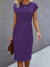 Variant image for Robe Femme Midi Élégante En Tissu Léger à Encolure Ronde-32