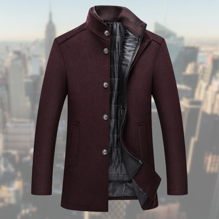 Variant image for Manteau Hiver Homme Long Design Élégant Tissu Premium-19