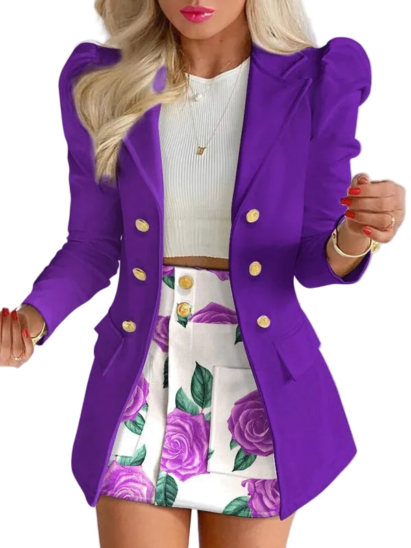 Ensemble Coordonné Blazer et Jupe pour Femme Chic 0
