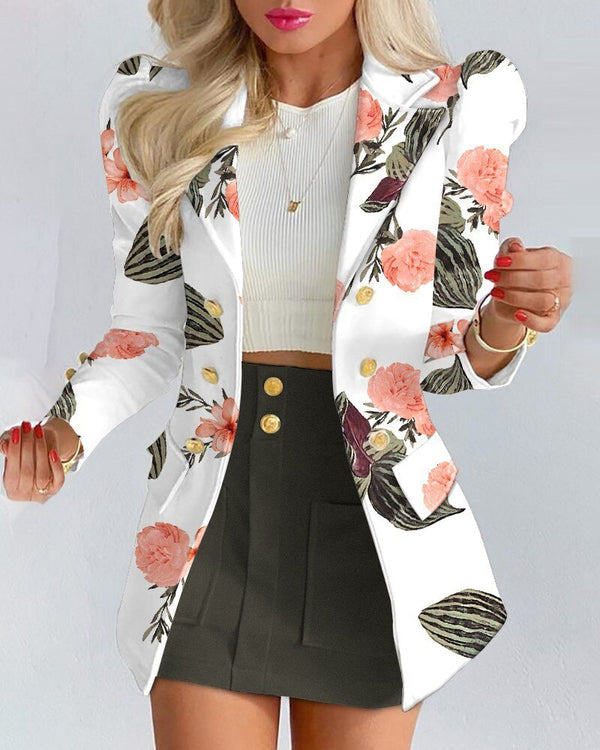 Ensemble Coordonné Blazer et Jupe pour Femme Chic 2