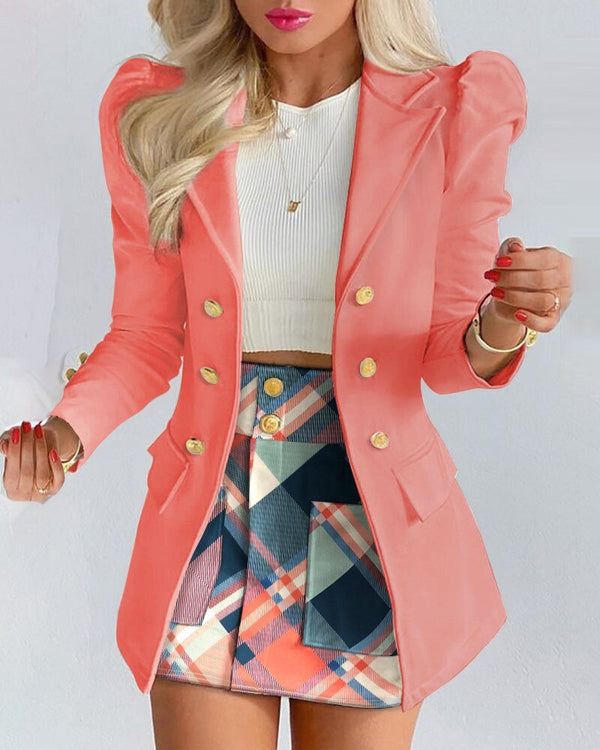 Ensemble Coordonné Blazer et Jupe pour Femme Chic 7