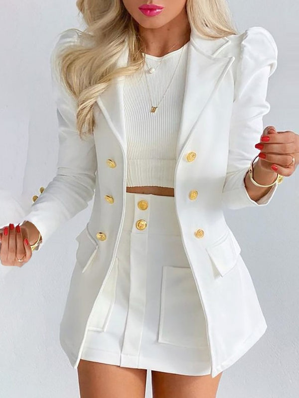 Ensemble Coordonné Blazer et Jupe pour Femme Chic 8