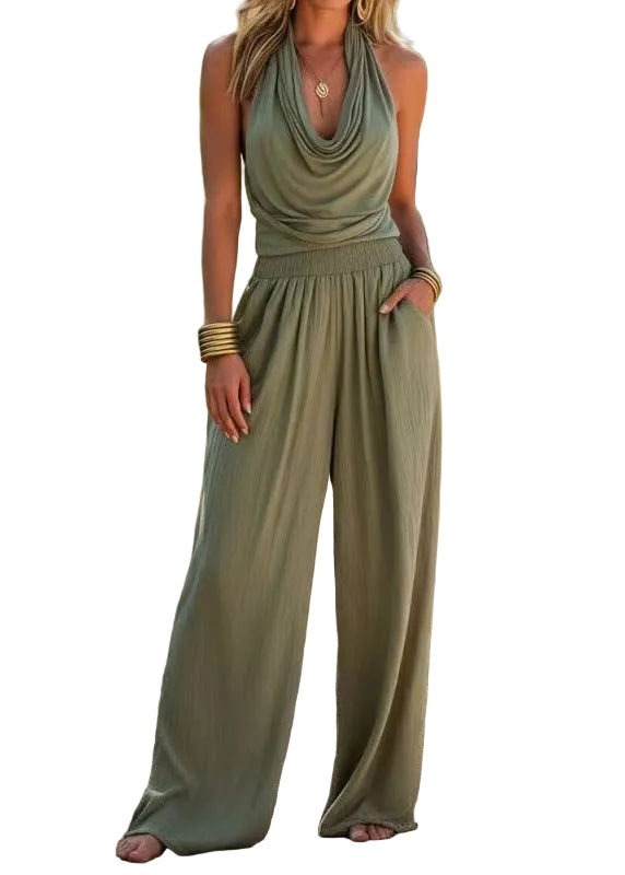 Ensemble Deux Pièces Femme Dos Nu Licou Froissé 0