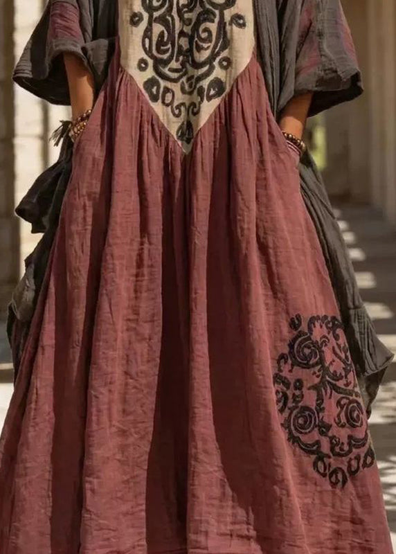 Ensemble Femme Cardigan Imprimé et Robe Longue 4