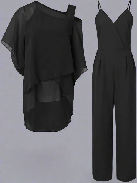 Ensemble Femme Chic Modern avec Détails Asymétriques 2