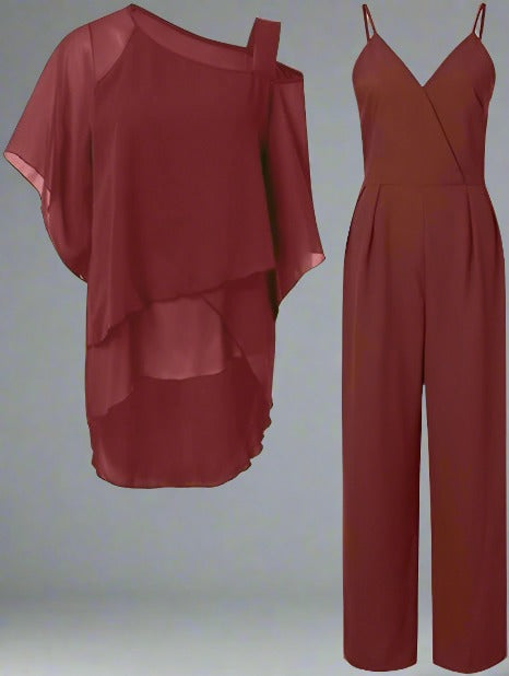 Ensemble Femme Chic Modern avec Détails Asymétriques 3