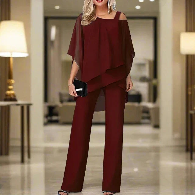 Ensemble Femme Chic Modern avec Détails Asymétriques 7