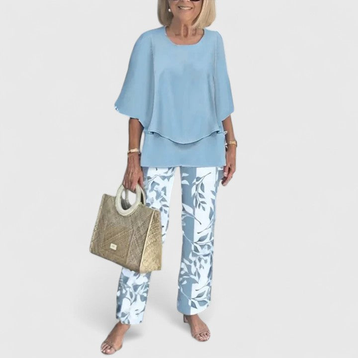 Ensemble Femme Chic à Manches Mi-Longues 1