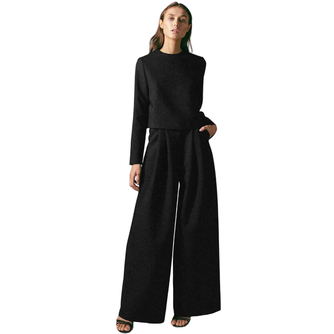 Ensemble Femme Chic avec Pantalon Large Moderne 0