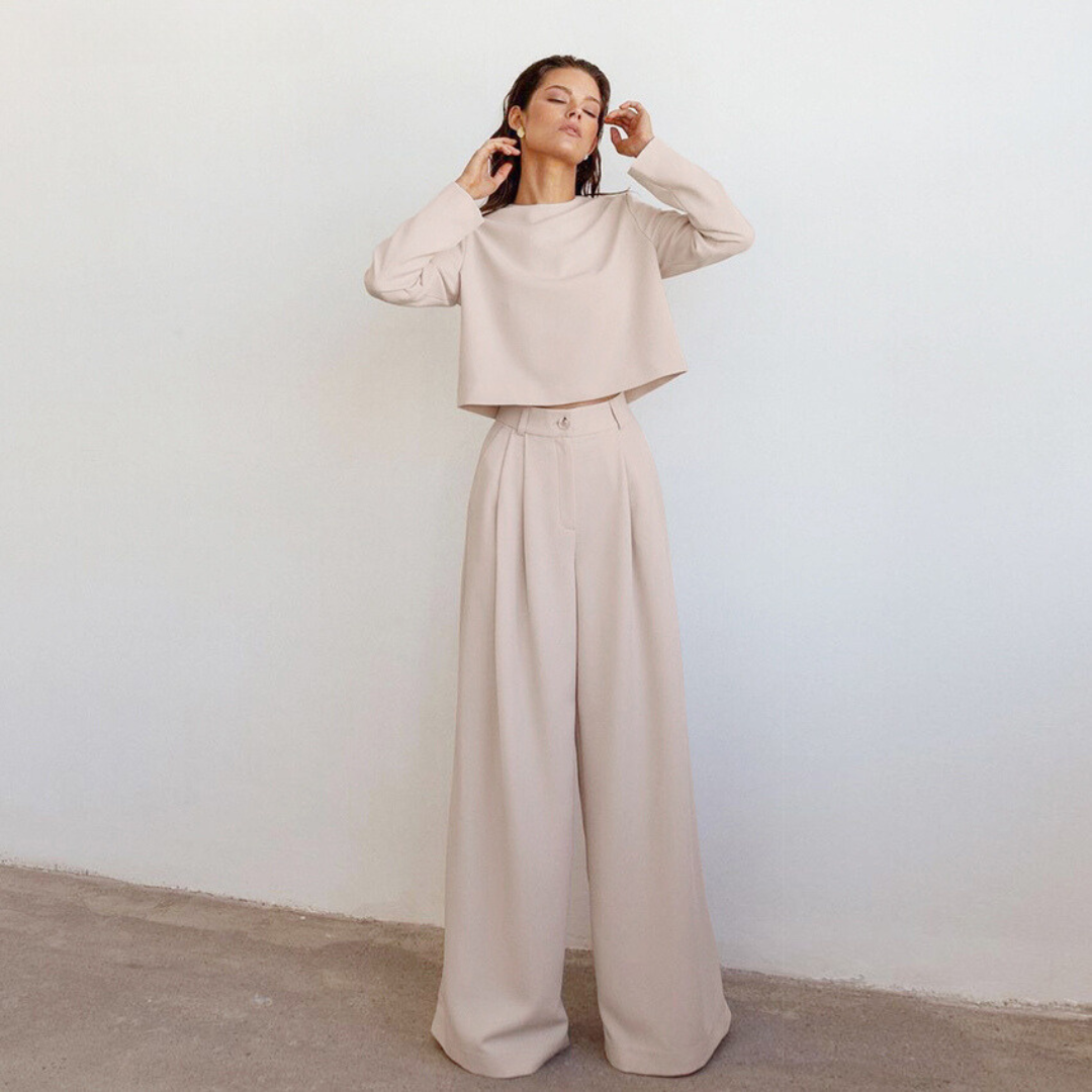 Ensemble Femme Chic avec Pantalon Large Moderne 7