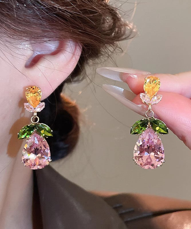Ensemble Femme Collier et Boucles d'Oreilles Pendantes Style Floral 3