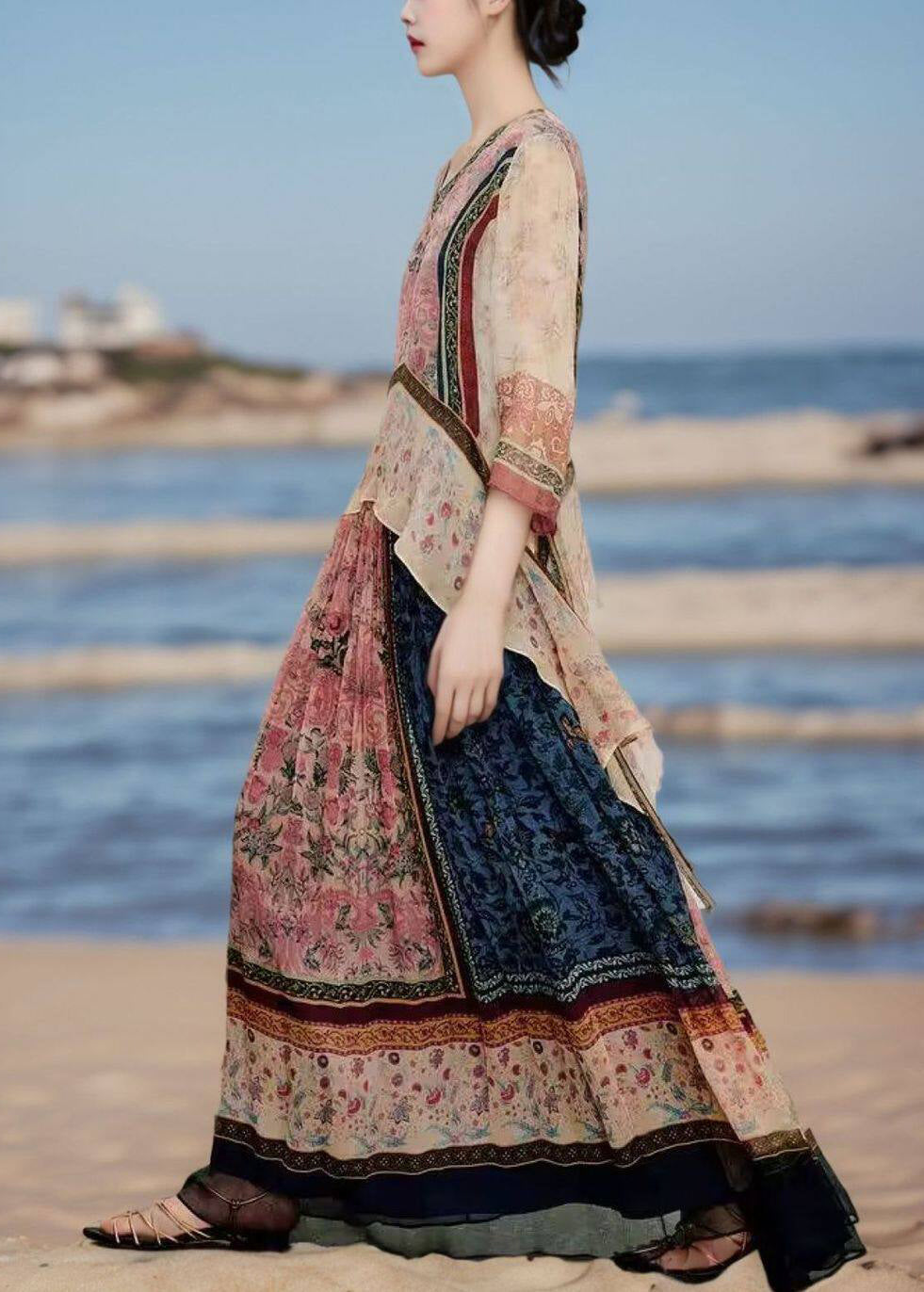 Ensemble Femme Deux Pièces Asymétrique Estival Moderne 1