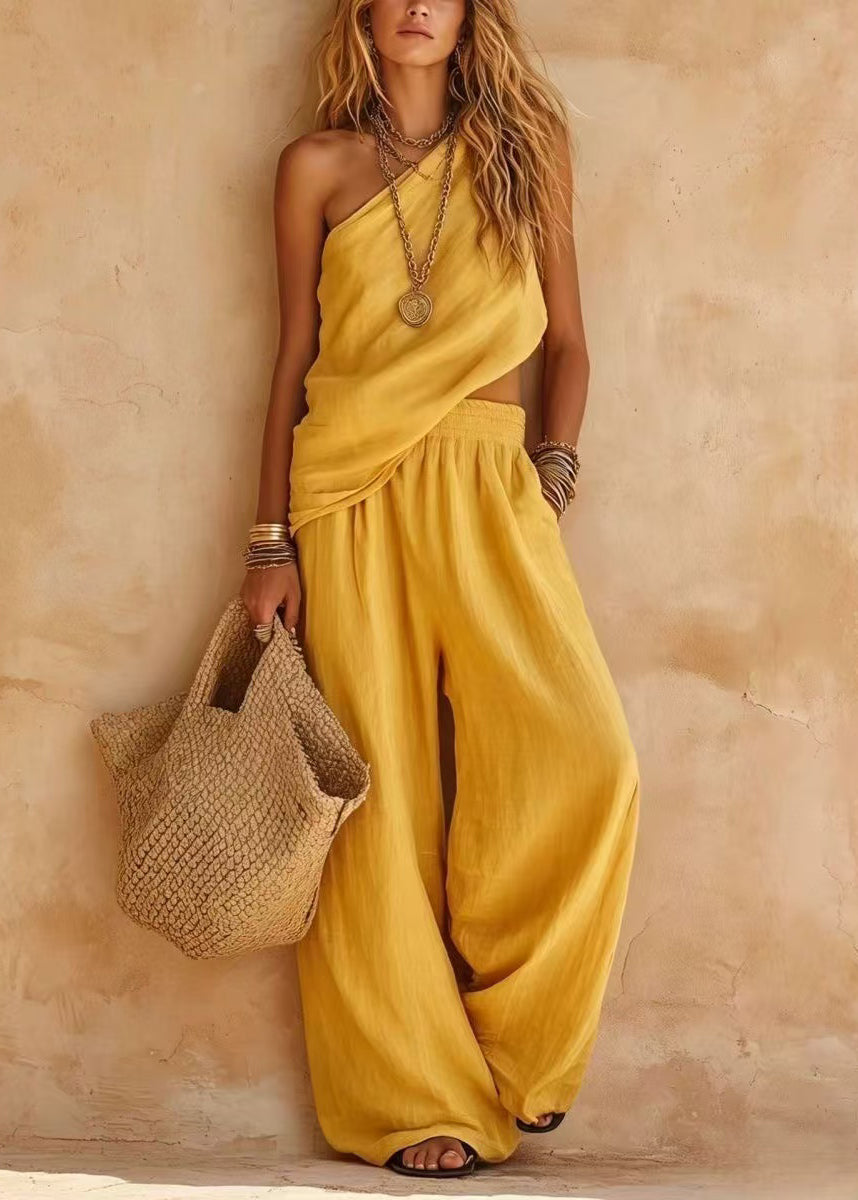 Ensemble Femme Deux Pièces Asymétrique Sans Manches 1