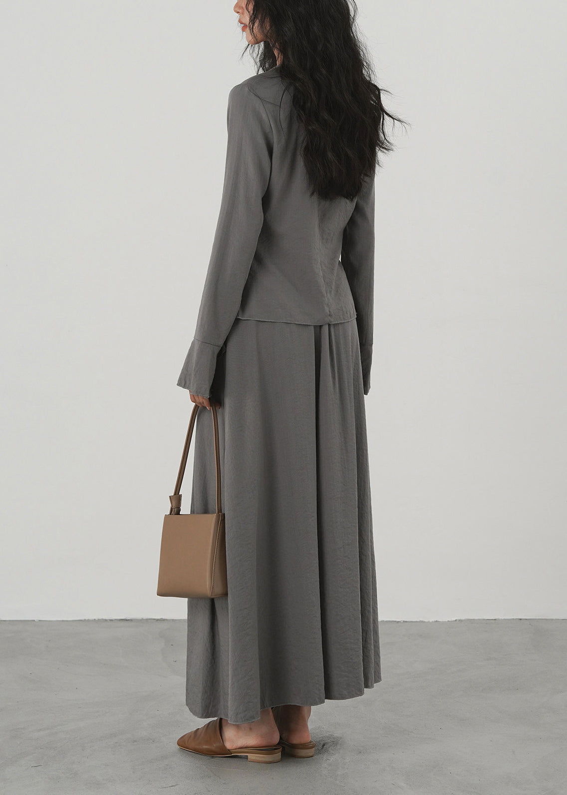 Ensemble Femme Deux Pièces Asymétrique à Volants Col V Manches Longues 4