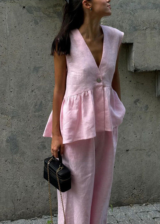 Ensemble Femme Deux Pièces Chic Col en V Ample 3