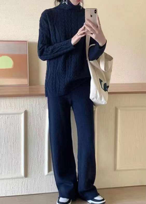 Ensemble Femme Deux Pièces Col Roulé Ample 2