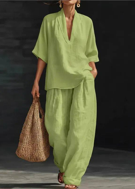 Ensemble Femme Deux Pièces Col en V Ample 1