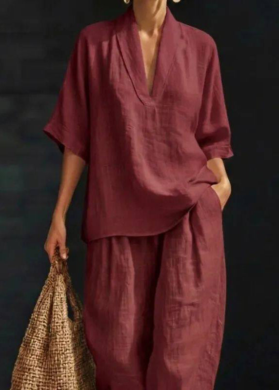 Ensemble Femme Deux Pièces Col en V Ample 3