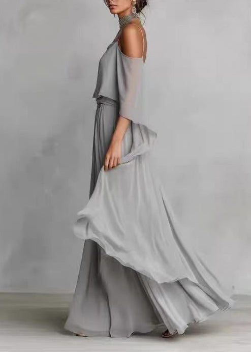 Ensemble Femme Deux Pièces Drapé Asymétrique 4