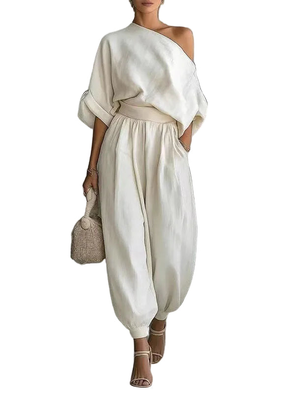 Ensemble Femme Deux Pièces Oversize Une Épaule Été 0
