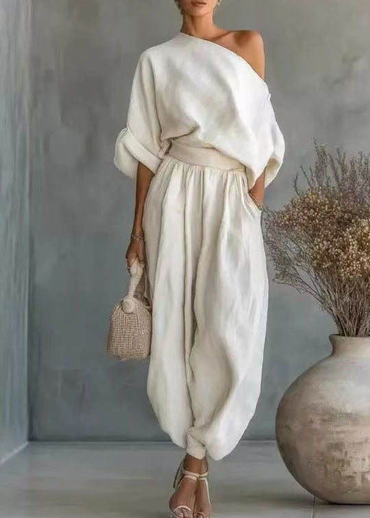 Ensemble Femme Deux Pièces Oversize Une Épaule Été 1