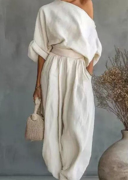 Ensemble Femme Deux Pièces Oversize Une Épaule Été 2