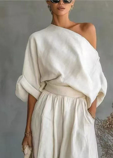 Ensemble Femme Deux Pièces Oversize Une Épaule Été 3