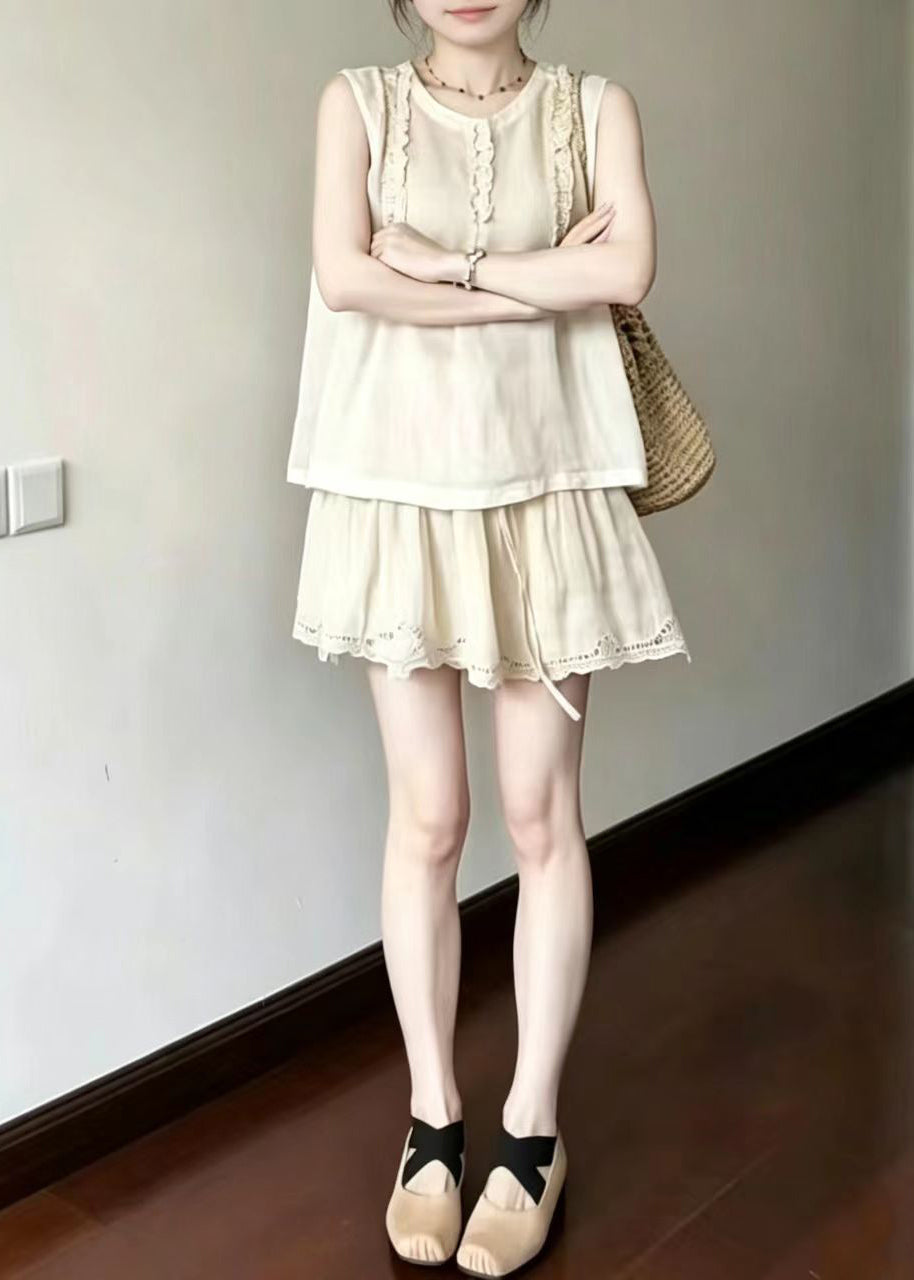 Ensemble Femme Deux Pièces Volants Style Vintage 1