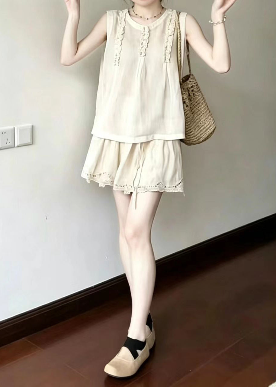 Ensemble Femme Deux Pièces Volants Style Vintage 2