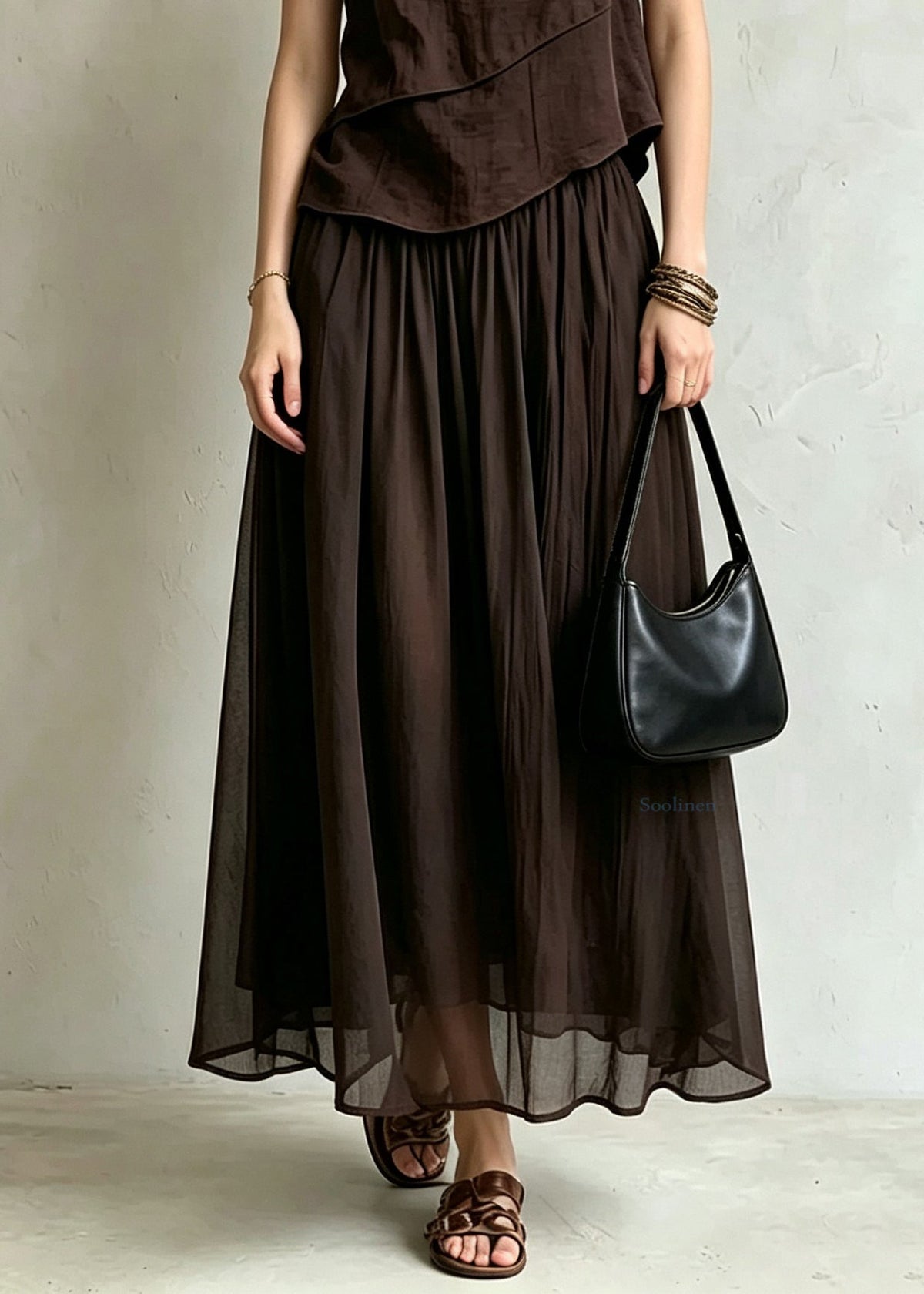 Ensemble Femme Haut Décontracté et Jupe Longue Style Estival 3