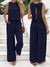 Ensemble Femme Lin Décontracté Haut Sans Manches Pantalon 5